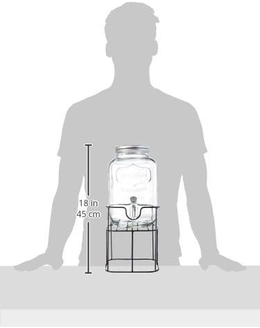 Large 8-liter drink dispenser for serving beverages at events, parties, and weddings