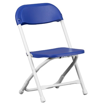 Kids folding event chair with colorful plastic seat and safe folding frame for parties, schools, and activities