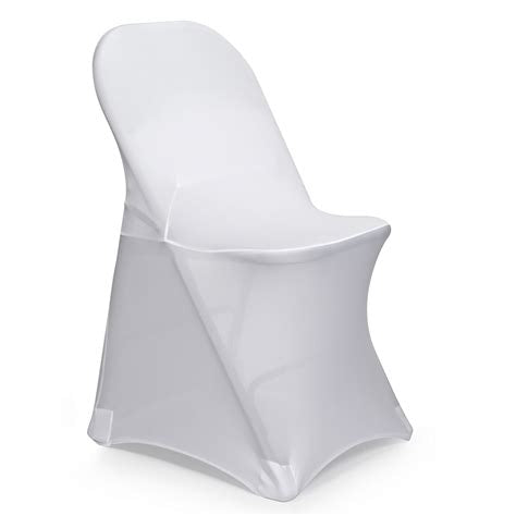 Stretch chair cover for event seating in white, black, and assorted colors