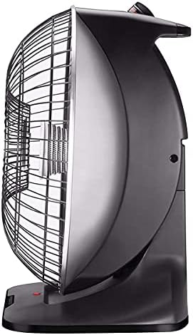 Electric circular heater warming up an outdoor patio gathering during a chilly evening