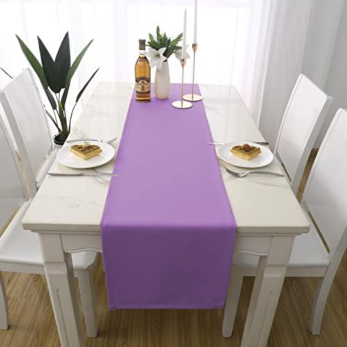 Elegant table runner in various colors displayed on a decorated event table