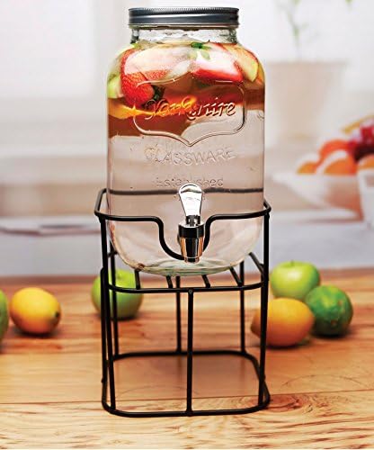 Large 8-liter drink dispenser for serving beverages at events, parties, and weddings
