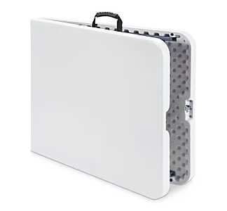 Kids folding table with colorful plastic top and safe rounded edges