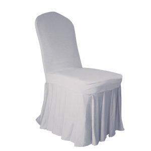 Skirt Chair Cover Flat Front – Elegant Full-Length Draping