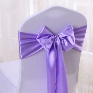 Satin Silk Chair Sash – Decorative Satin Accessory for Event Chairs