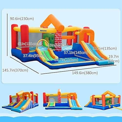 Bouncy Castle with 2 Slides and Ball Pit – Inflatable Fun Zone for Kids - Image 2