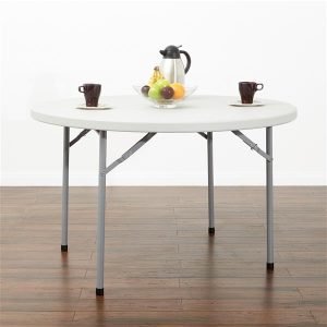 Round Folding Table – White Plastic Table for Events